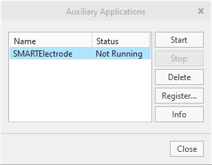 Auxiliary Applications dialog