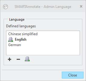 Manage languages